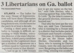 October 29, 2000 - Marietta Daily Journal - Cobb and State