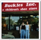 Dale's wife, Yvonne (right) is co-owner of Buckles children shoes